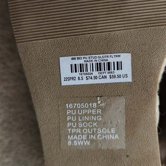 Torrid Studded Gladiator Flatform Sandals 8.5 WW NIB - Picture 8 of 12